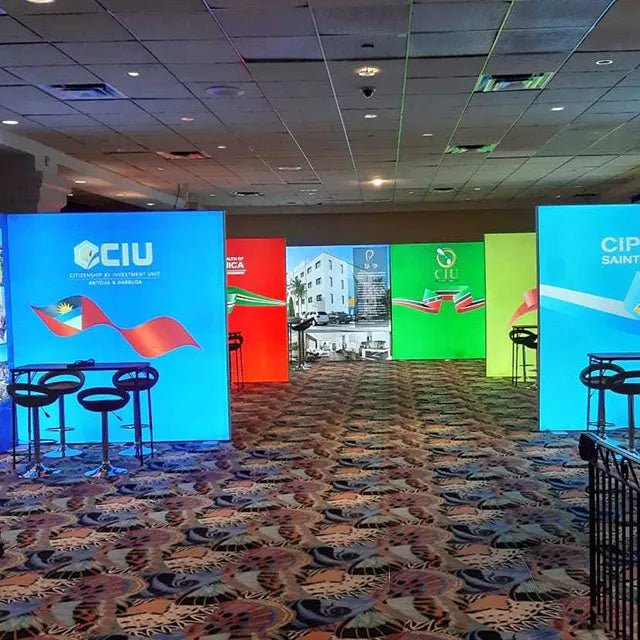 Conference Stand Backdrops 30'x30' Backlit SEG Fabric Display Stand for Conference Backdrop