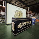 Custom SEG Graphic Non-backlit Hanging Sign For Cigar Show Booth Banner