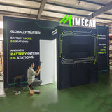 20x20 Trade Show Booth Design for The Battery Show with LED Branding and Integrated Storage