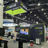 20x20 Trade Show Booth Design for The Battery Show with LED Branding and Integrated Storage