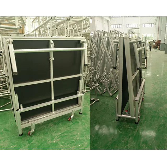 School Use Aluminium Portable Folding Stage on Wheels for Sale