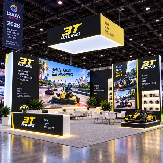 Black and Yellow Motorsport Trade Show Booth Design for CES 2027