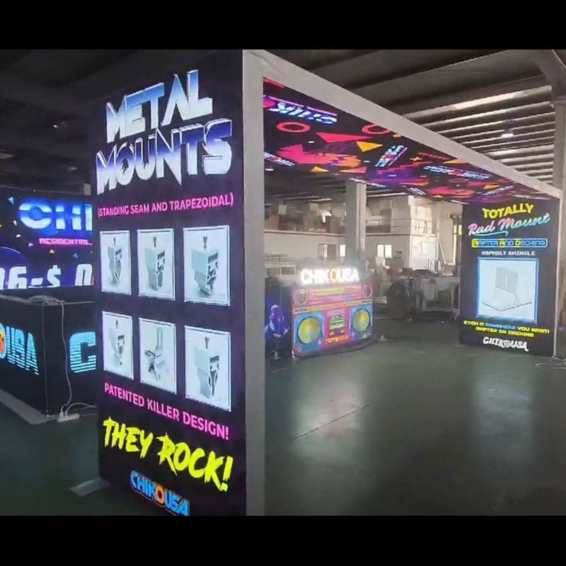 20x20 Trade Show Booth Design & Rental for Solar Industry at RE+