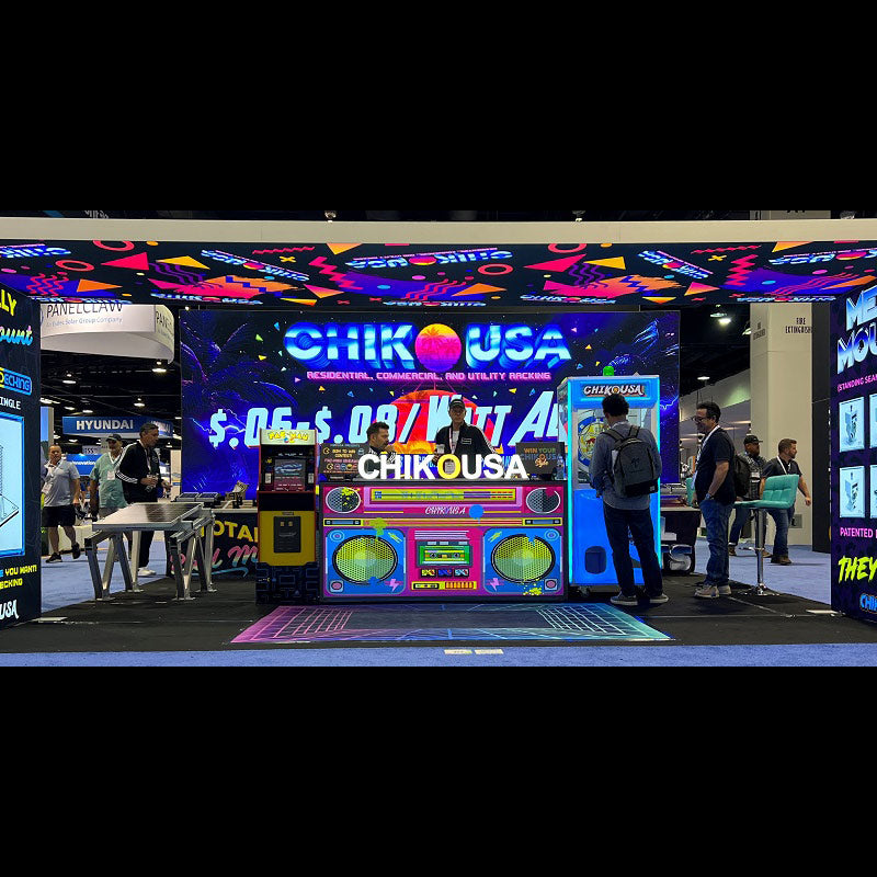 20x20 Trade Show Booth Design & Rental for Solar Industry at RE+