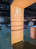 10×10 Portable Beauty Show Booth with Backlit Arch & Showcase