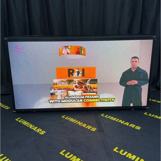 LED Screen Trade Show Table Display with High Quality Visuals and Modern Lighting Design