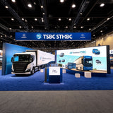 Modular Trade Show Booth with LED Video Walls For Car Industry