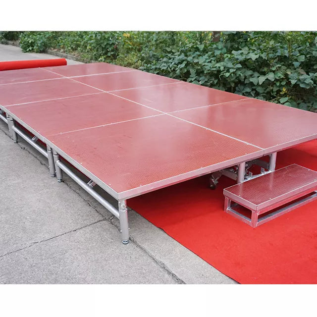 School Use Aluminium Portable Folding Stage on Wheels for Sale