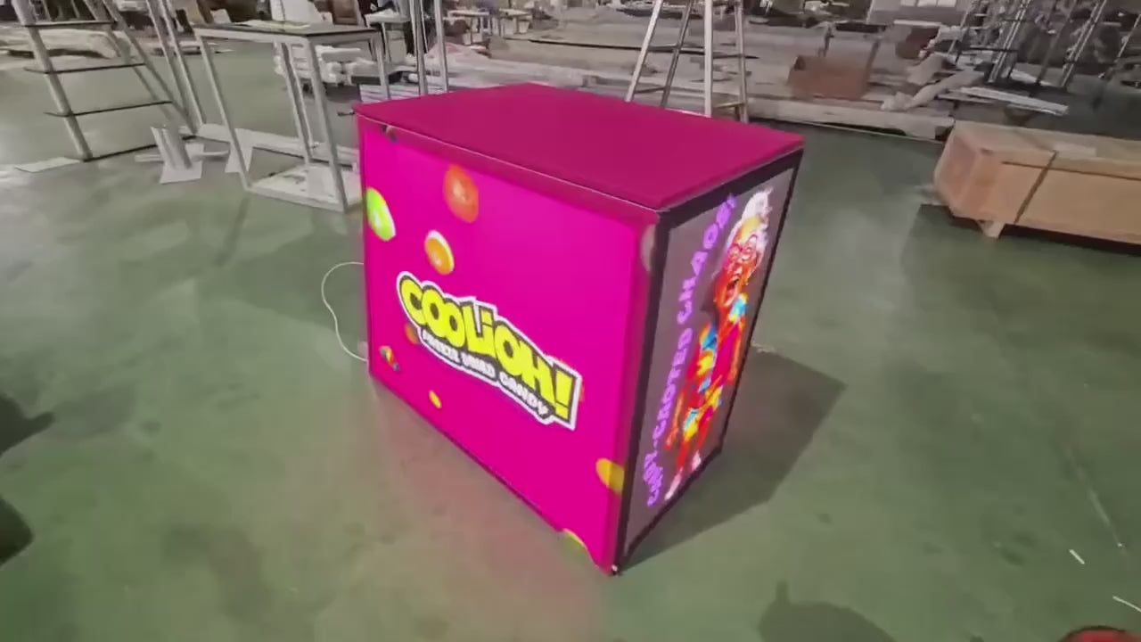 Fashion Design Modular Funtional Trade Show Backlit Display Counter