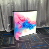 Portable Trade Show Display Backlit Reception Desk 39"x39"