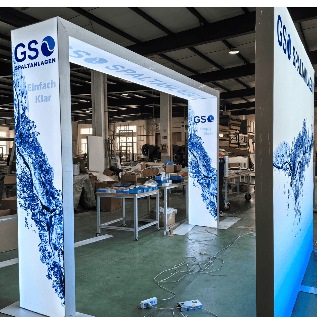 LED Lite Banner 6x3m 20x10 Arch Type Tradeshow Booth Custom Exhibition ...