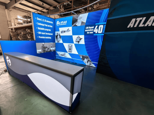 SEG&Pillowcase Fabric Stand Hybrid Exhibition Booth Design Template for 2025 Brands Show