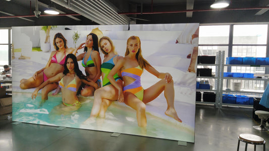 Frameless SEG Fabric Lightbox Modular Display