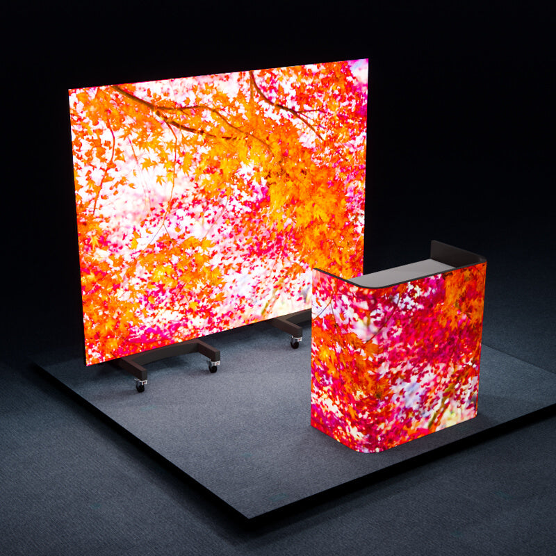 Foldable And Connectable LED Video Wall Trade Show Booth