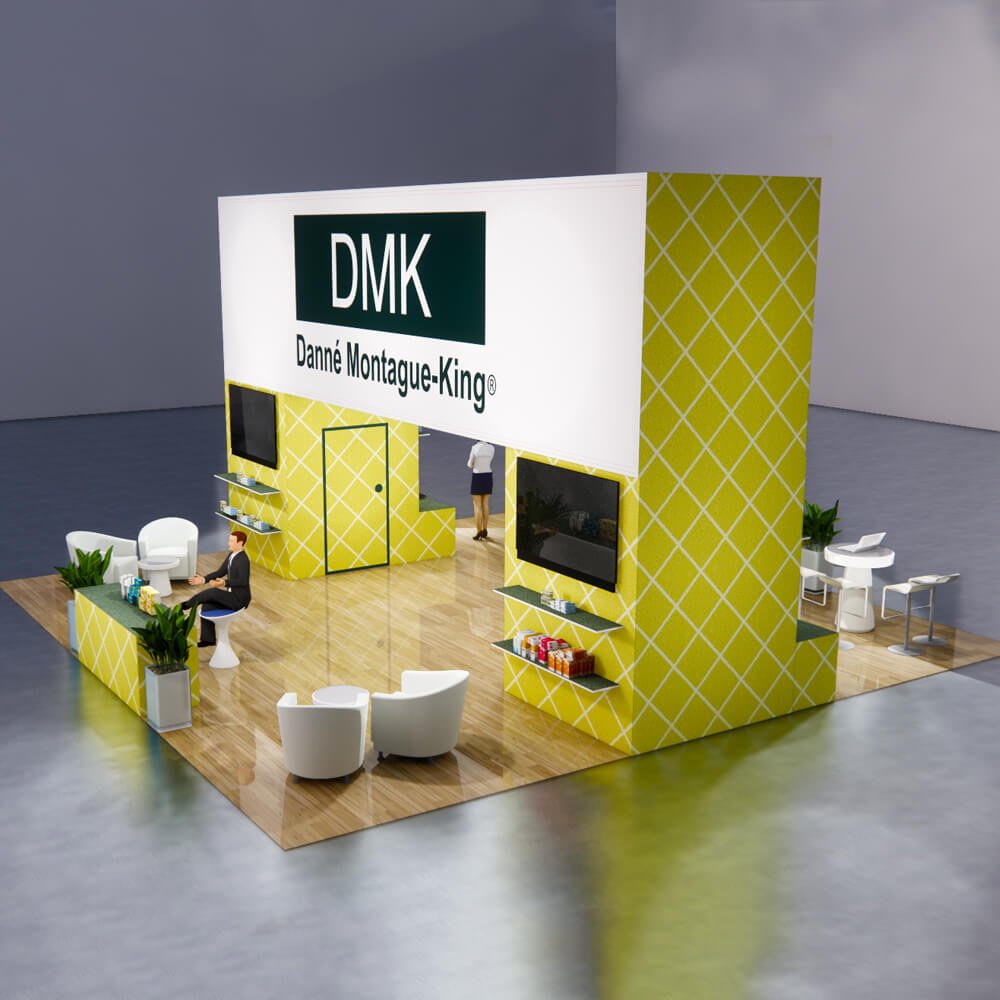 Custom 30x30 Backlit Trade Exhibit Booth Design for Cosmoprof North America