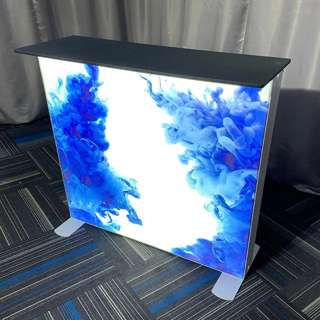 Portable Trade Show Display Backlit Reception Desk 39"x39"