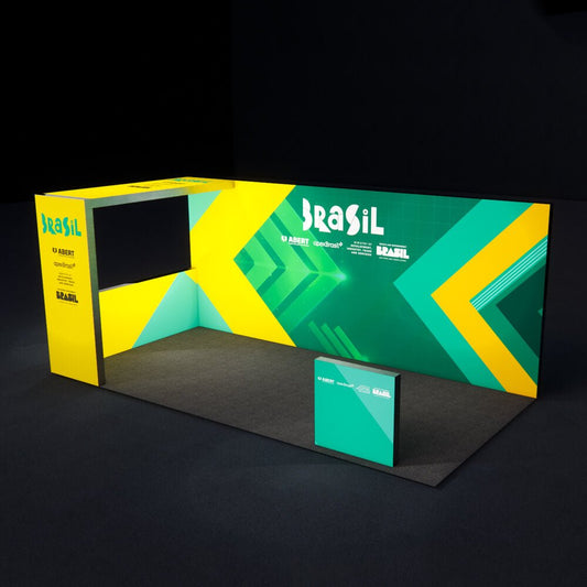 Custom 10 x 20 Backlit Portable Trade Show Booth