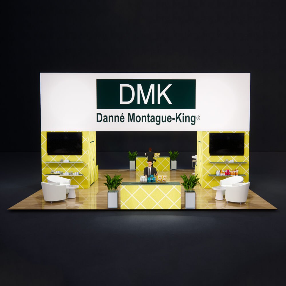 Custom 30x30 Backlit Trade Exhibit Booth Design for Cosmoprof North America